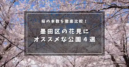 墨田区の桜の本数を徹底比較！見どころ満載のおすすめ公園４選