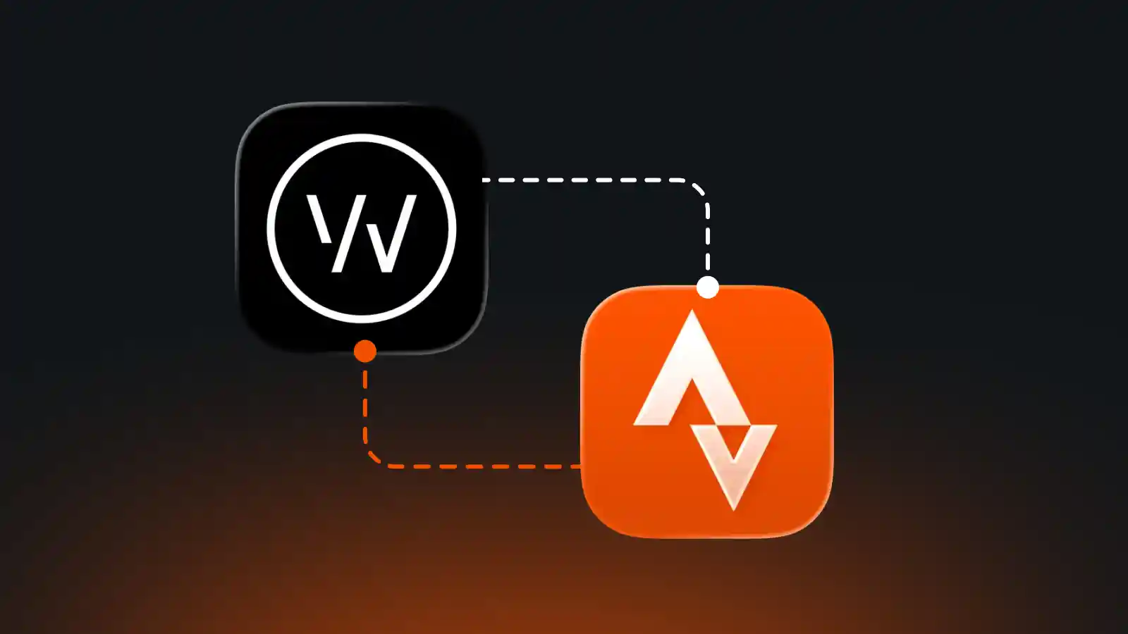 Strava and WHOOP app icons connected to show information flowing in both directions.