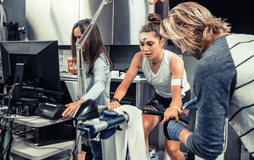 Kate Courtney testing VO2 max