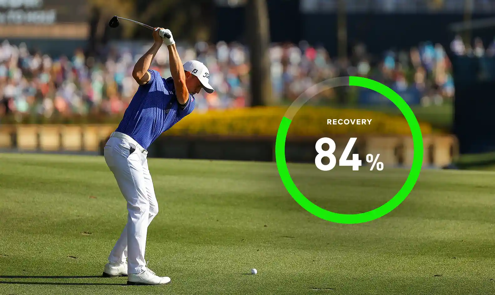 After waking up with an 84% WHOOP recovery, Justin Thomas shot an 8-under 64 on the Saturday of his Players Championship win.