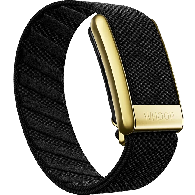 WHOOP 4.0 ONYX WITH GOLD Superknit band.