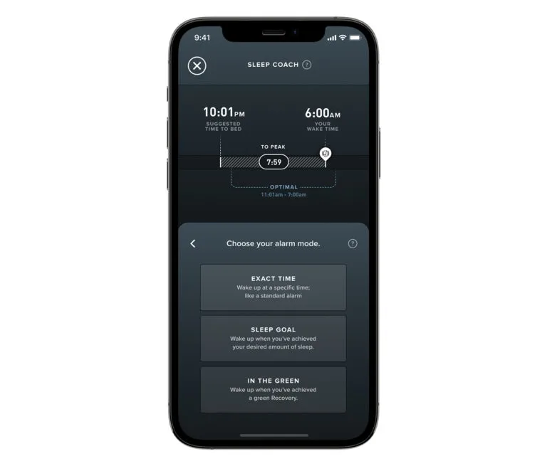 WHOOP 4.0 Feature Sleep Coach with Haptic Alerts WHOOP