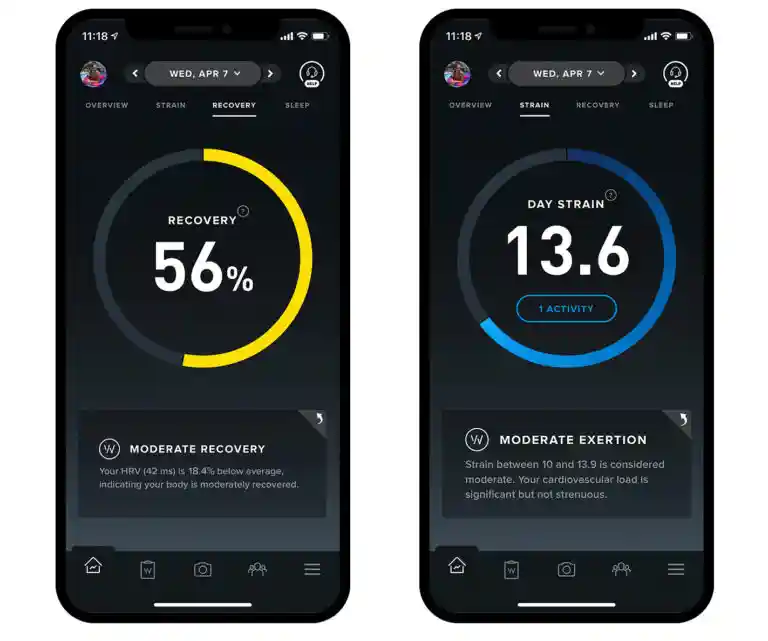 Autoregulation: WHOOP tells you how recovered you are each day, then makes recommendations for how much strain to take on based on what your body can handle. 