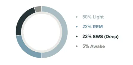 How much of your sleep should be deep/slow wave (SWS), REM and light.