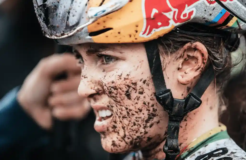 Kate Courtney, mountain bike champion.