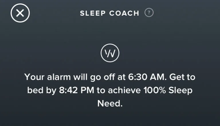 advice from whoop sleep coach