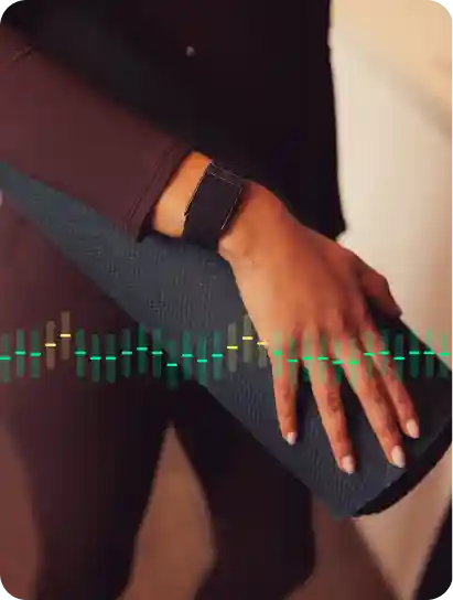 Blood pressure monitor app ui with WHOOP