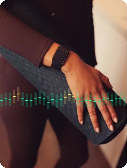 Blood pressure monitor app ui with WHOOP