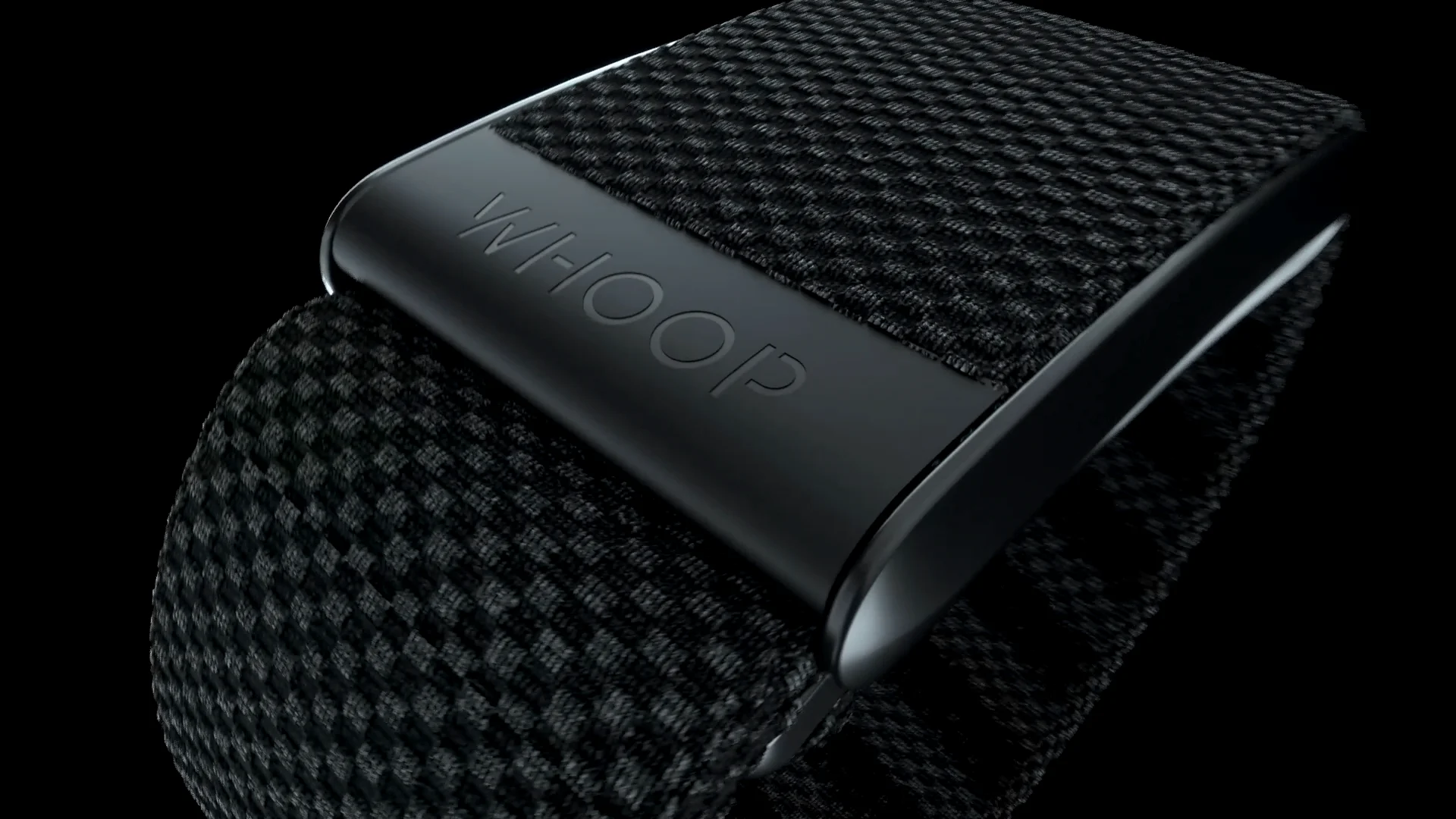 The sleek and stylish WHOOP 4.0 Band in classic onyx color.