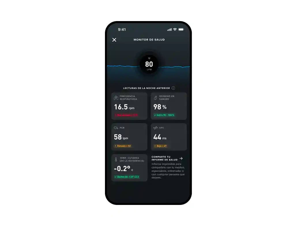 whoop 4.0 health monitor alerts