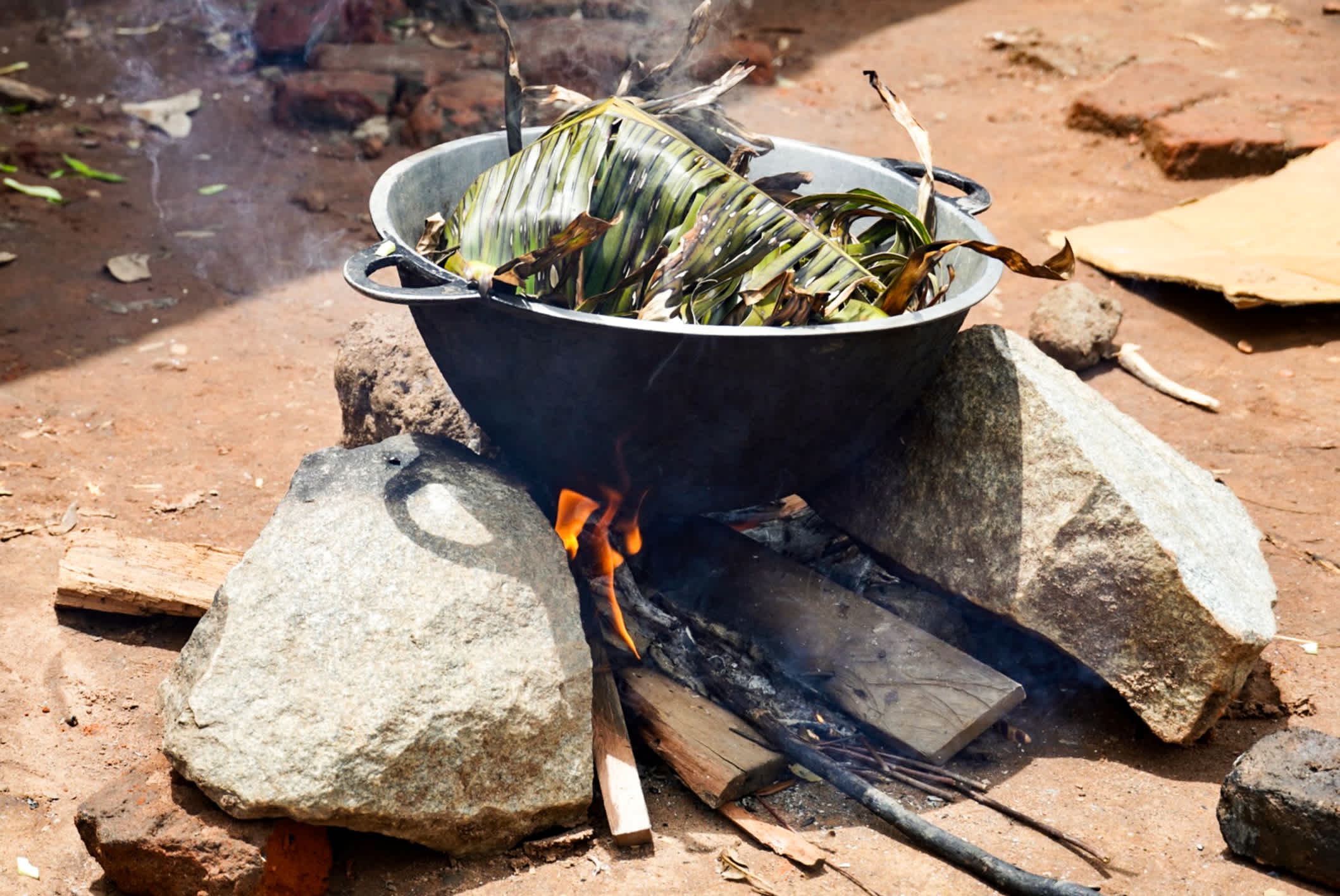 Matooke, typisches Essen in Kenia. 