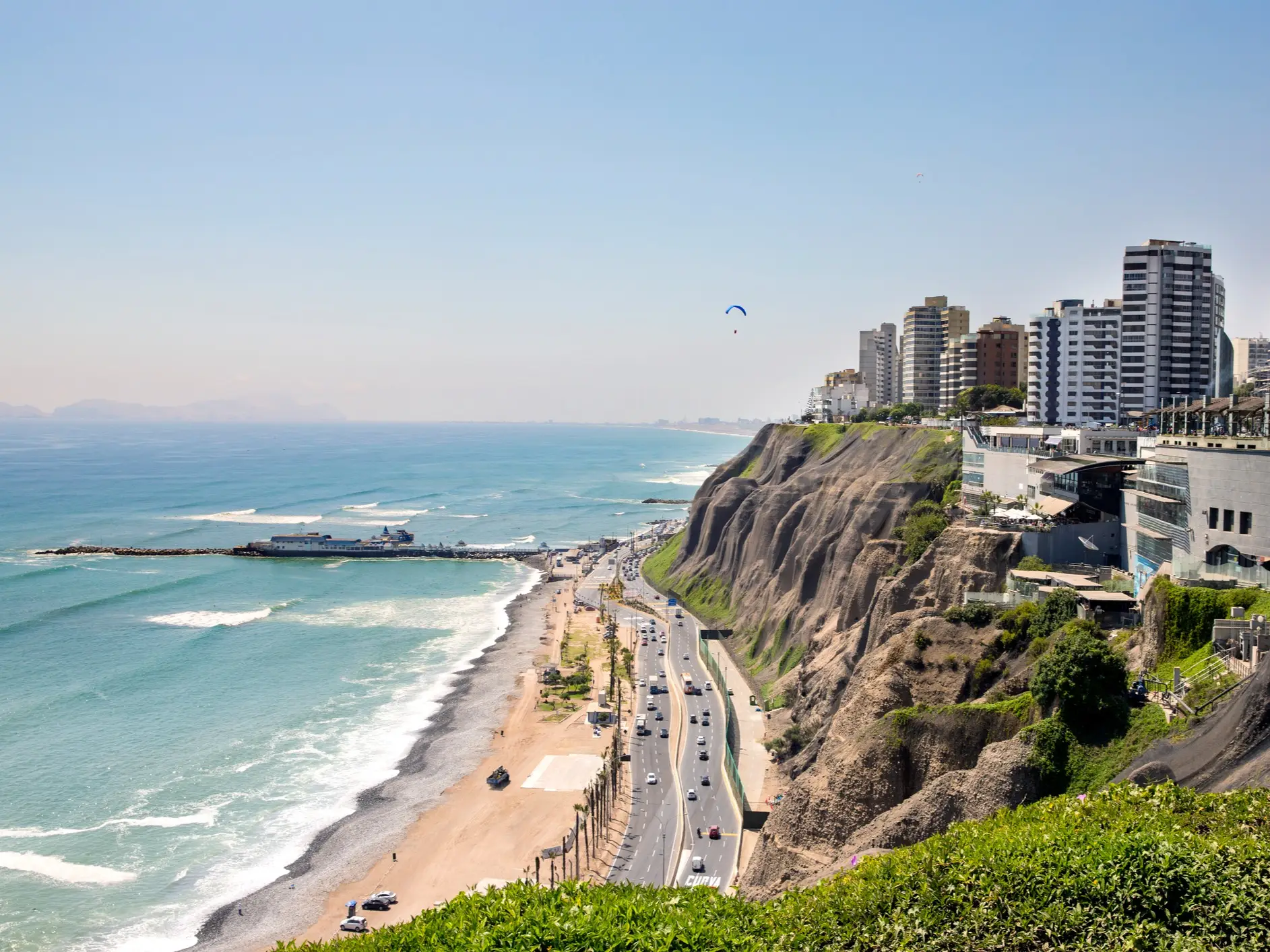 Peru, Lima, Stadtpanorama Luftaufnahme der Stadt Lima