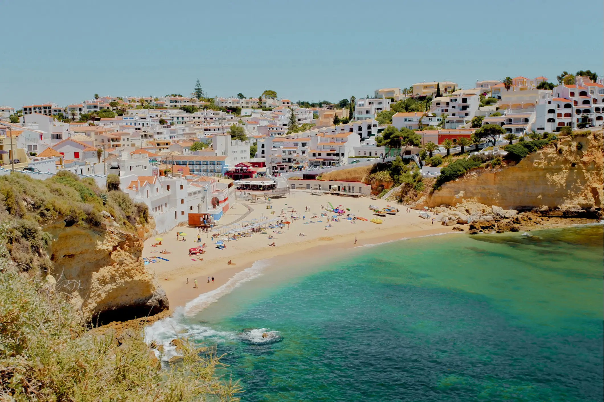 View of the village of Carvoeiro in the Algarve, Portugal

