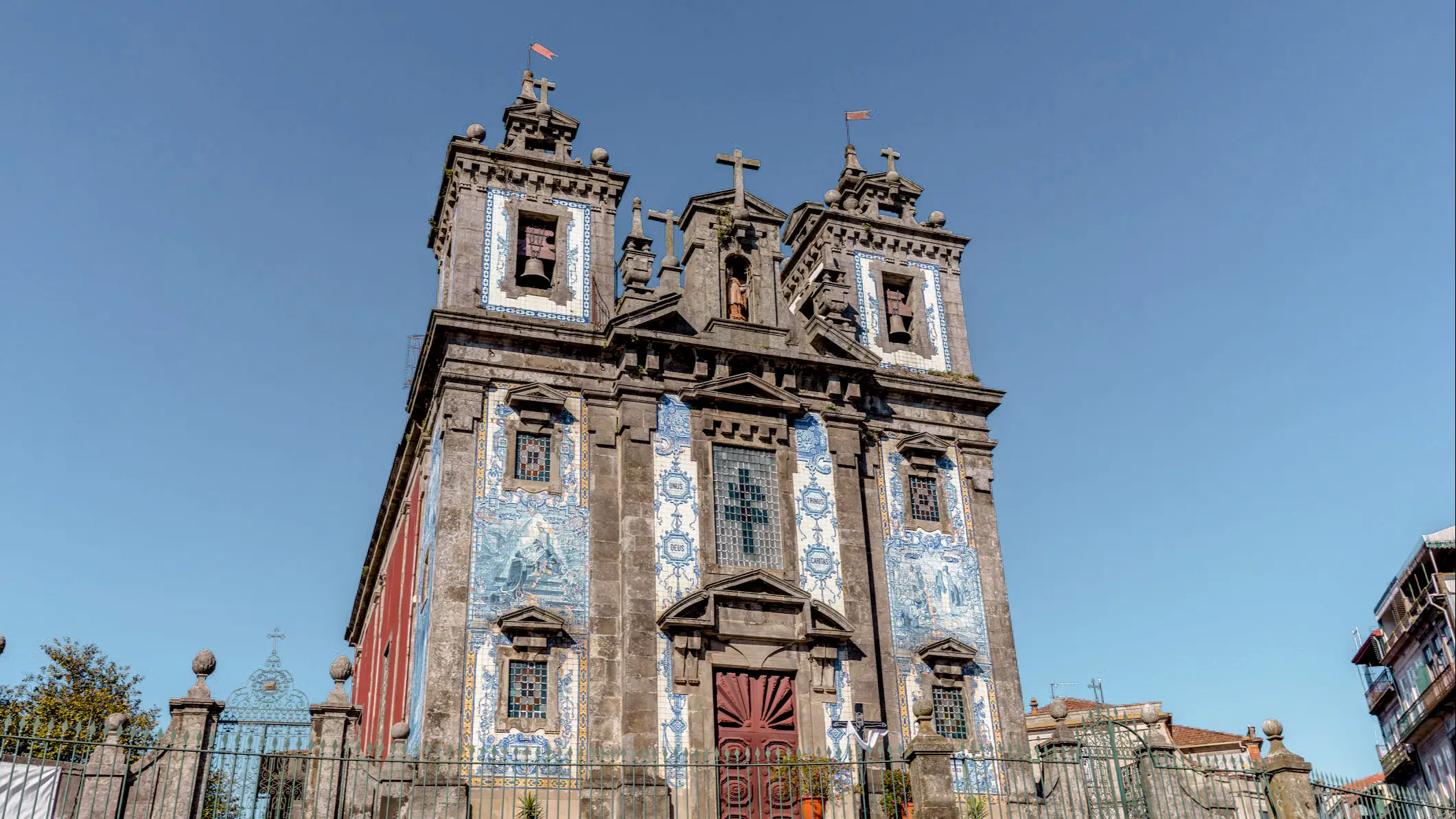 Portugal, Porto, Church of Saint Ildefonso Church of Saint Ildefonso in Porto, covered with the traditional blue tiles, Portugal