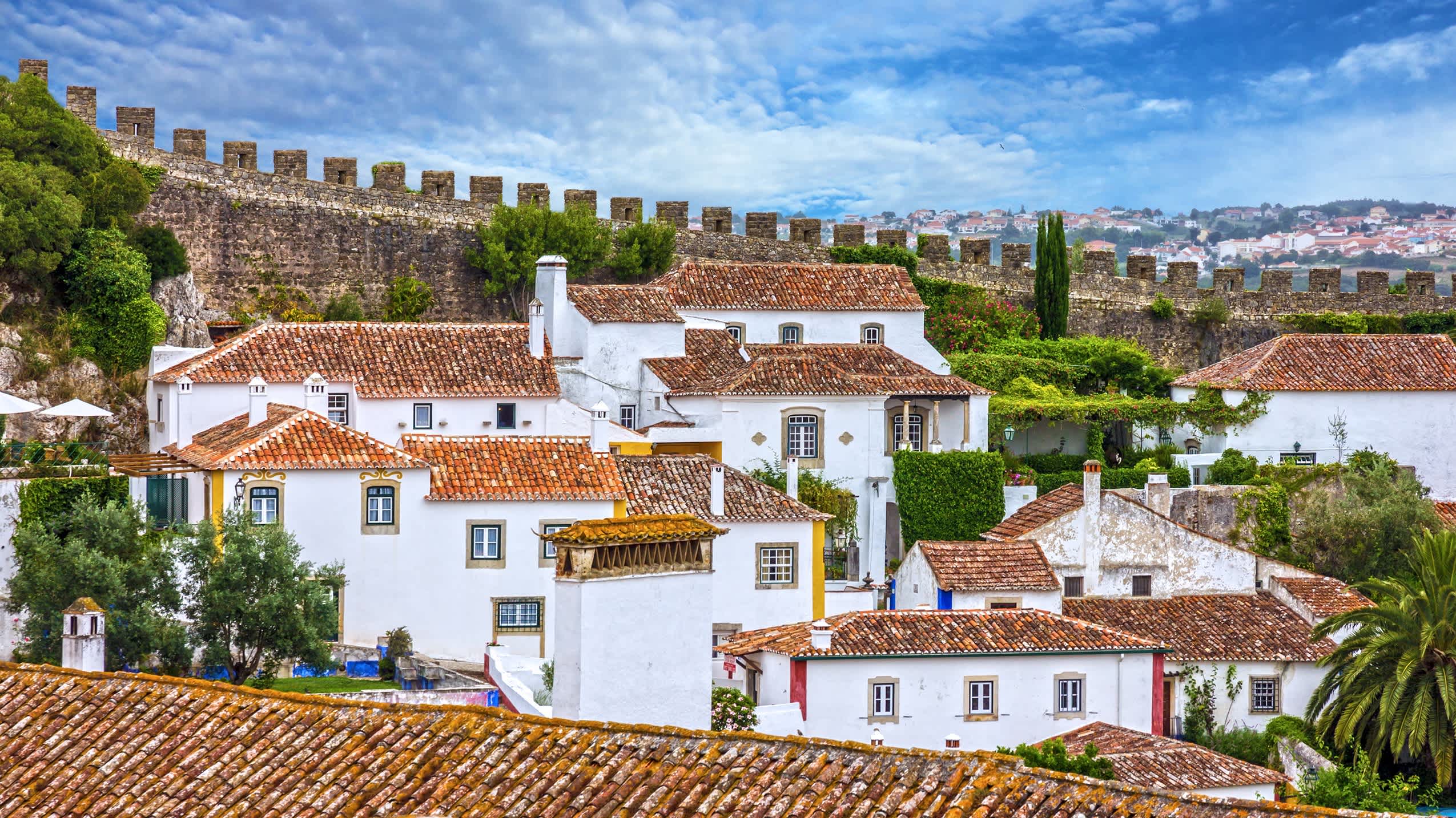 Vieille ville et forteresse à Óbidos, Portugal