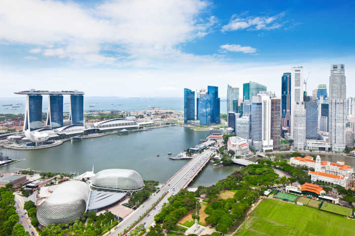 Panorama de la ligne d'horizon de Singapour