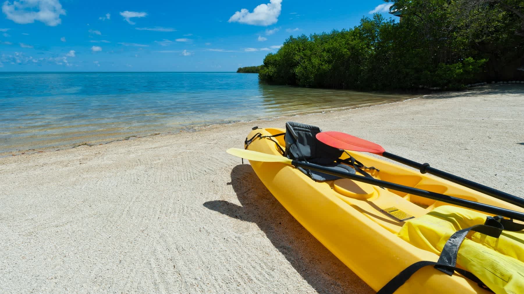 Kayak sur la plage
