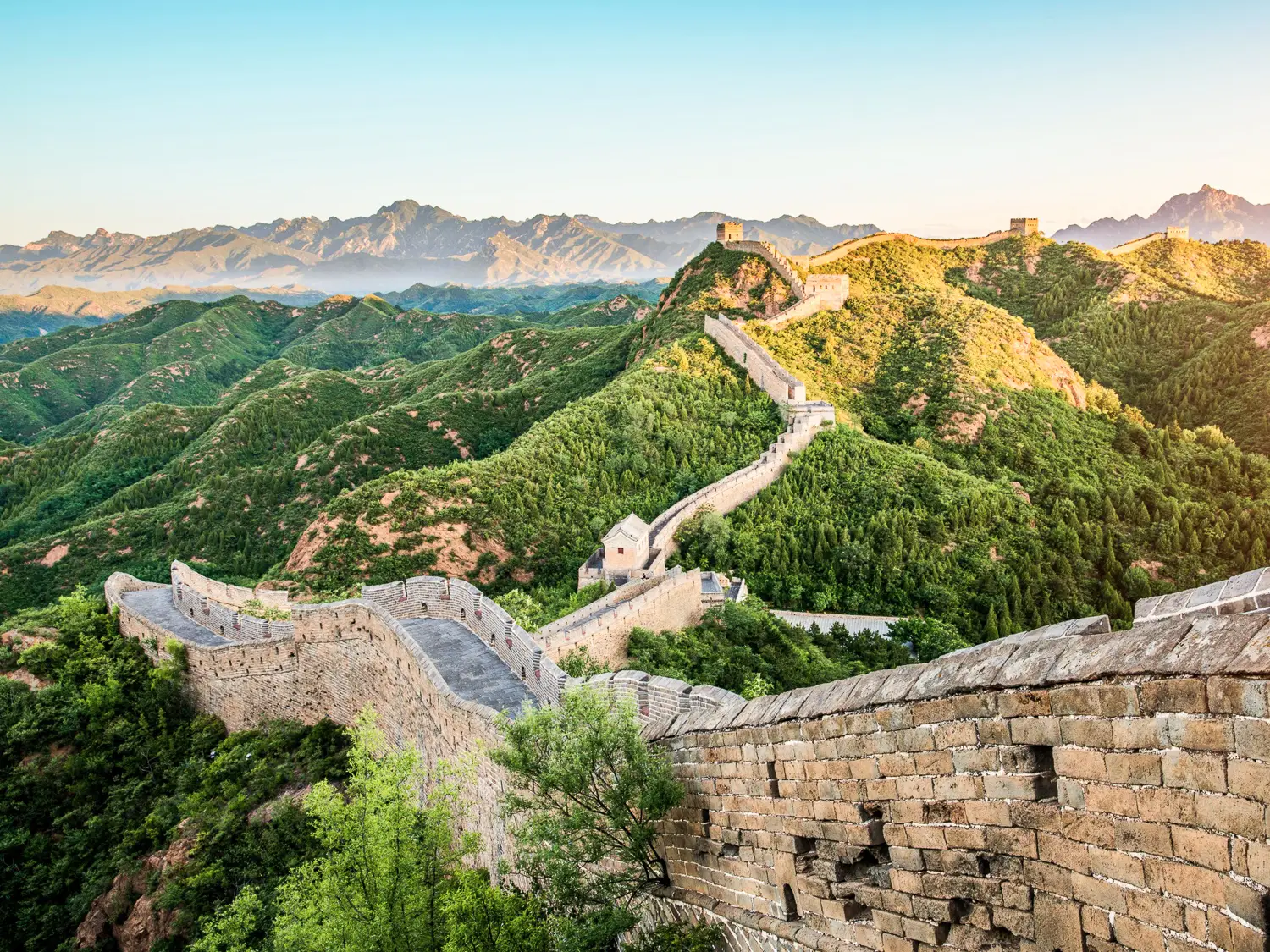 China, Chinesische Mauer, Sonnenuntergang