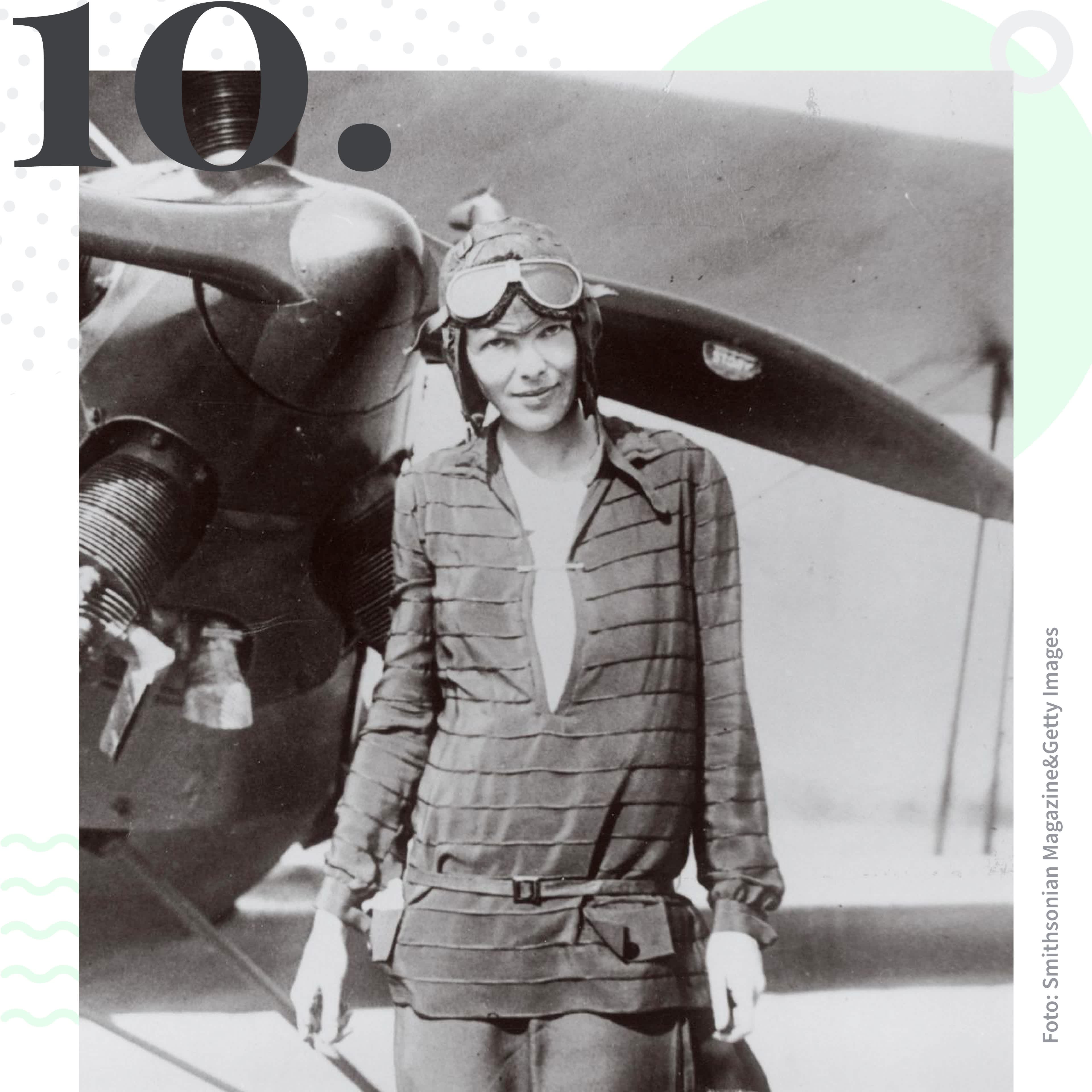 Amelia Earhart überquerte als erste Frau allein den Atlantik. Platz 10 im Tourlane Ranking der inspirierendsten Entdeckerinnen. 