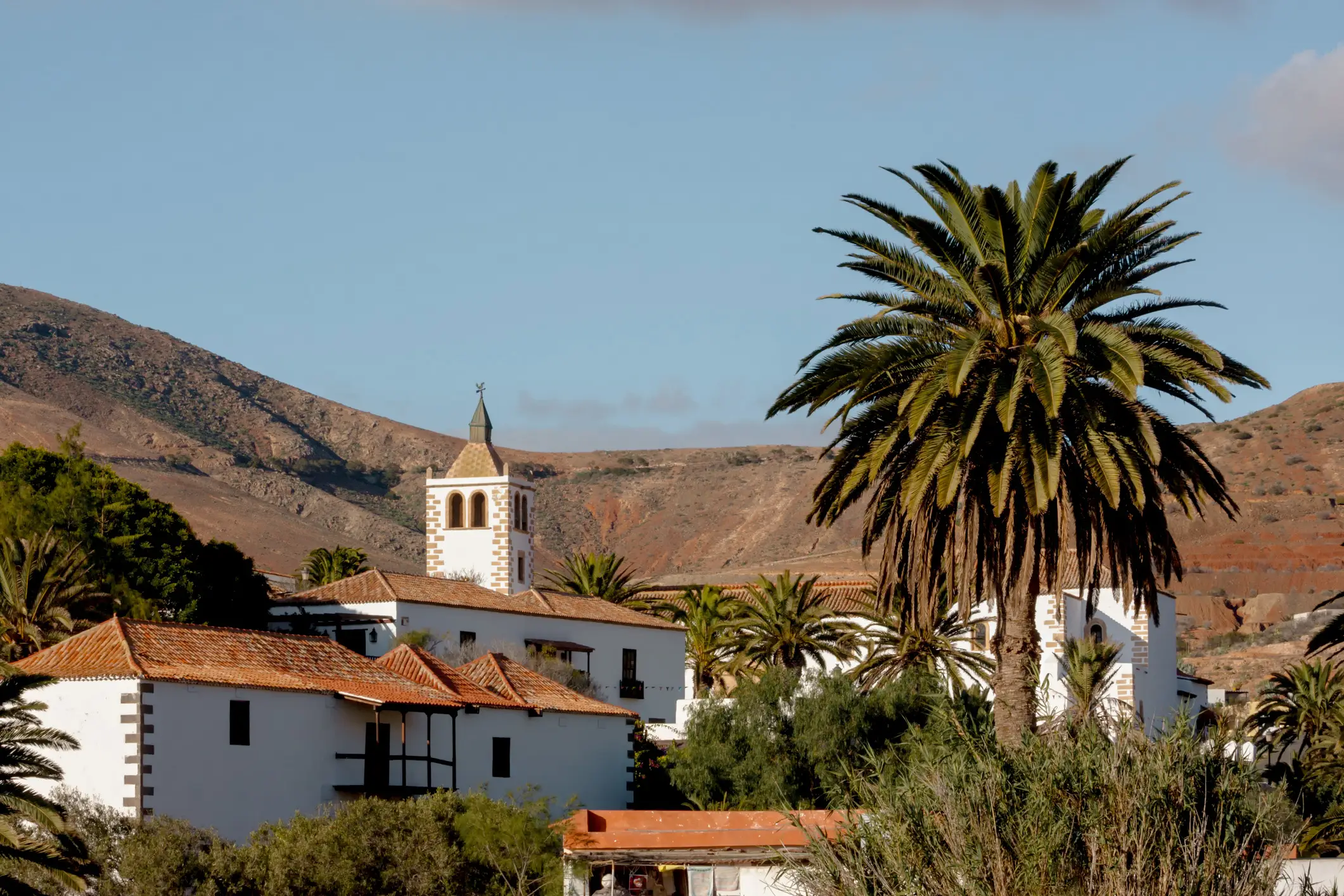 Espagne, Îles Canaries, Fuerteventura Vue du village de Betancuria à Fuerteventura, Îles Canaries, Espagne.