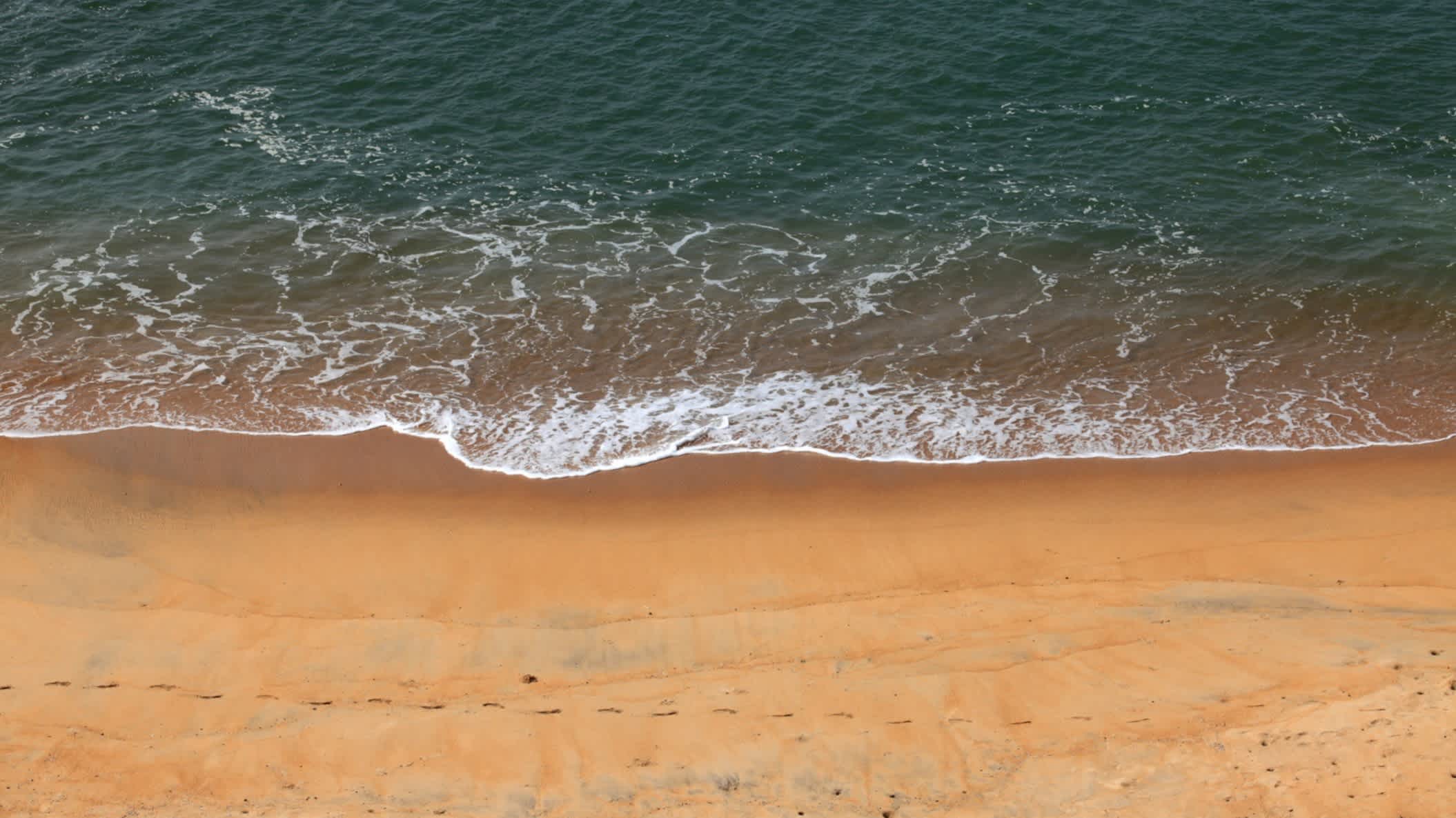 Goldener Sandstrand Bekal, Kerala, Indien.