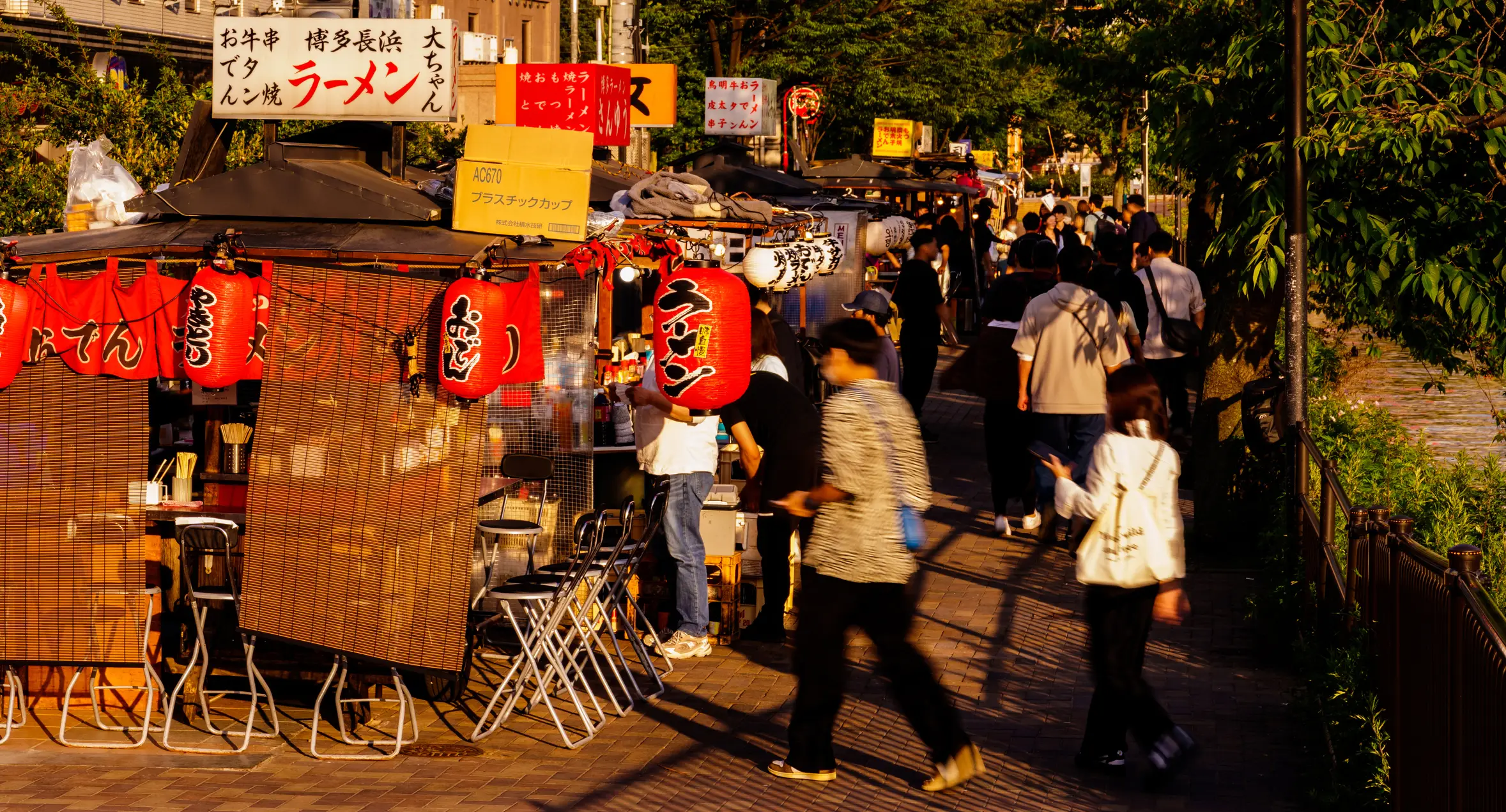 Japan, Fukuoka, Yatai Yatai-Stände in Fukuoka