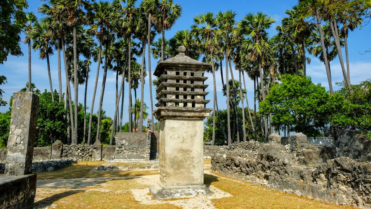 Ancien pigeonnier pour pigeons voyageurs, utilisé pendant la période coloniale par les Portugais et les Néerlandais sur l'île de Delft, Jaffna, Sri Lanka.