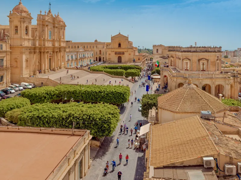 Noto in Sicily is known for its baroque architecture, charming alleyways and magnificent palaces, which make the city a UNESCO World Heritage Site