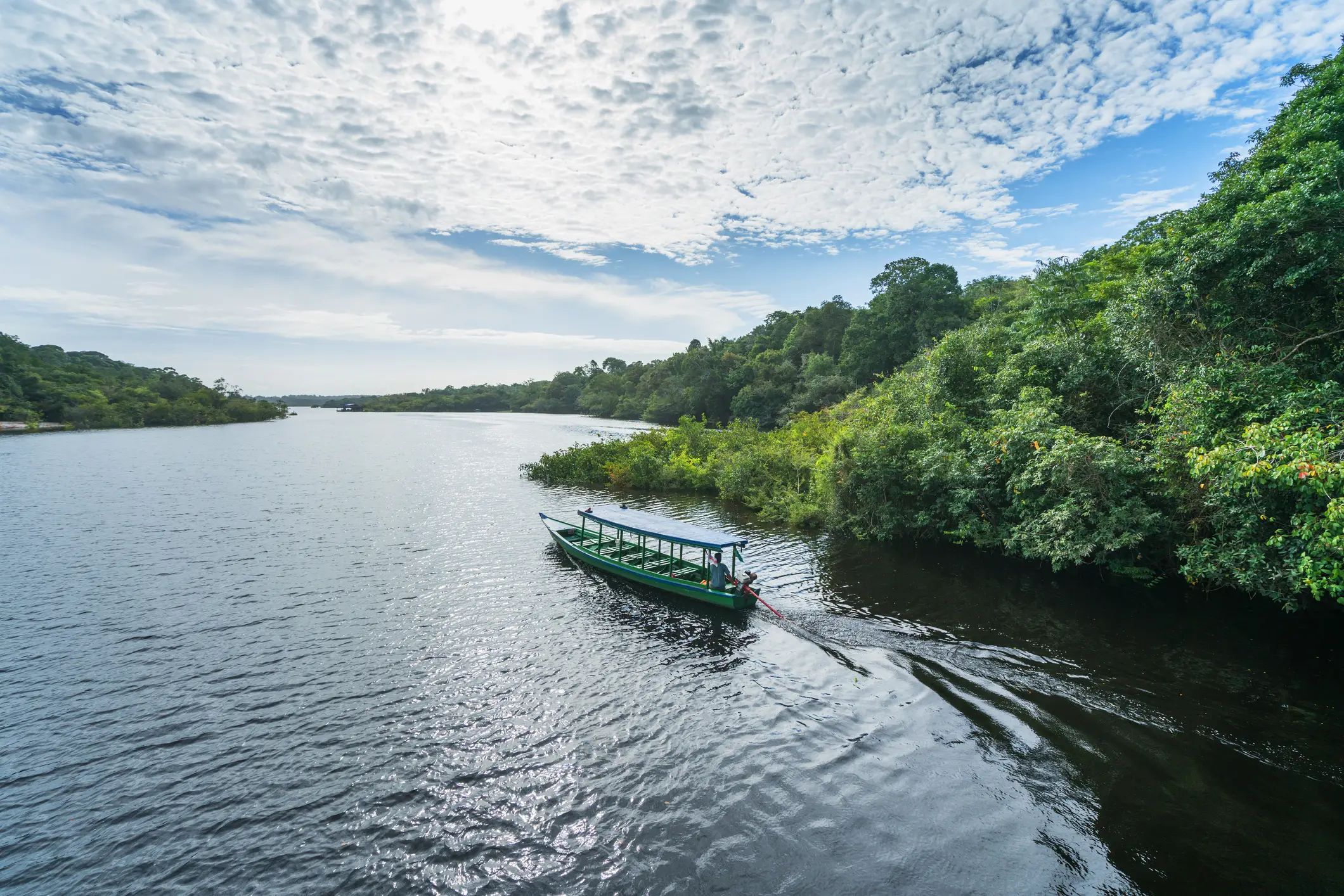 Boot, Rio Negro, Brasilien Boot auf dem Fluss Rio Negro in Brasilien