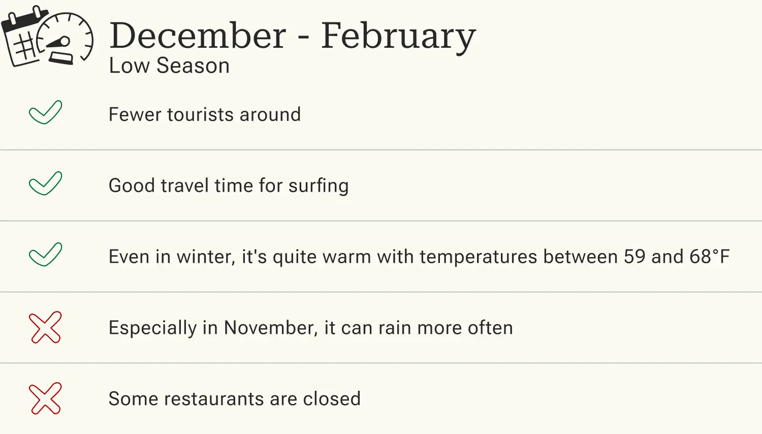 Advantages and disadvantages of traveling to Andalusia in the low season