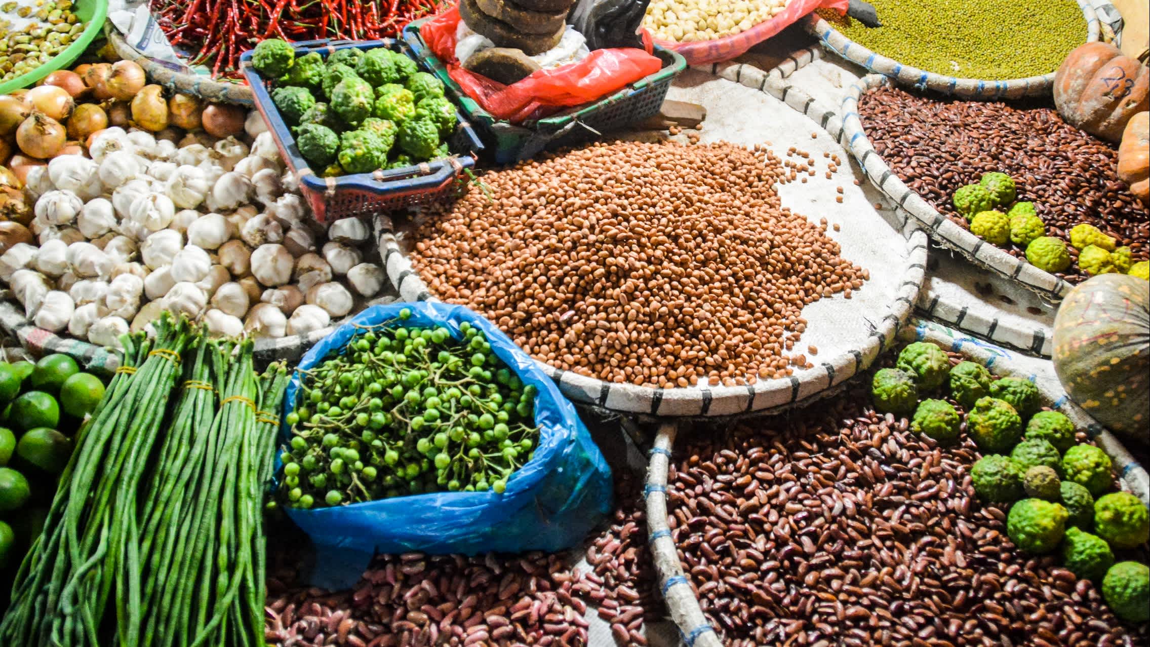 Légumes sur un marché en Indonésie