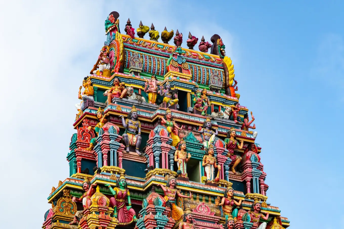 Mauritius, Port Louis, Hindu-Tempel Bunter Hindu-Tempel in Port Louis