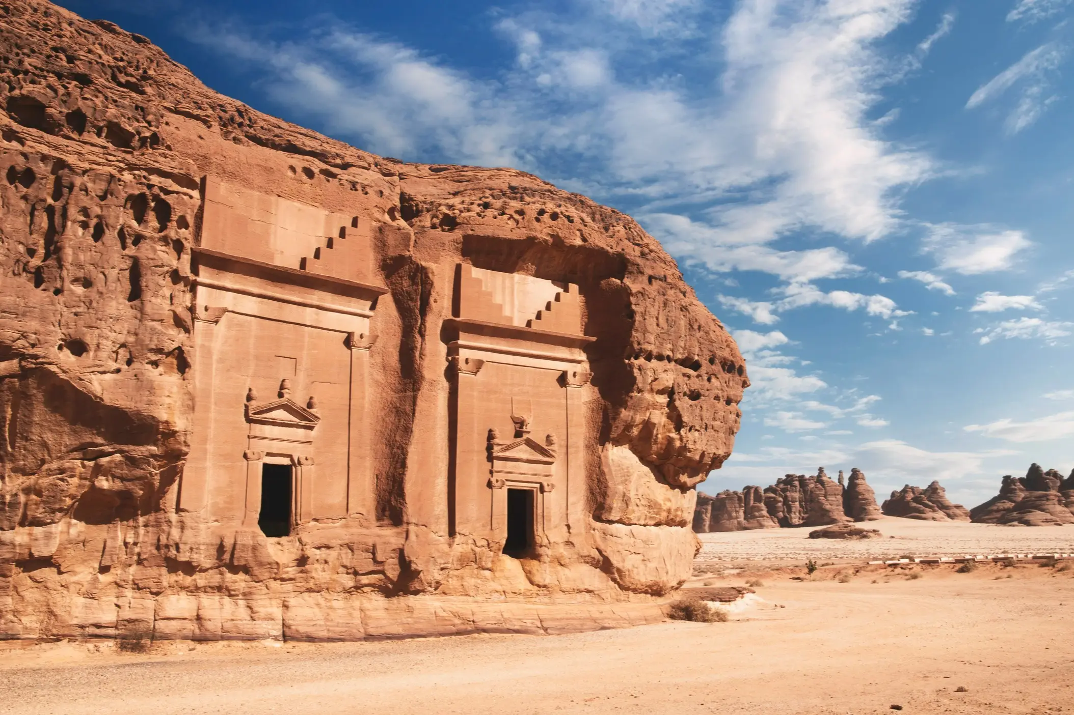 Nabatäer Gräber Zivilisation in Madain Saleh in Al Ula