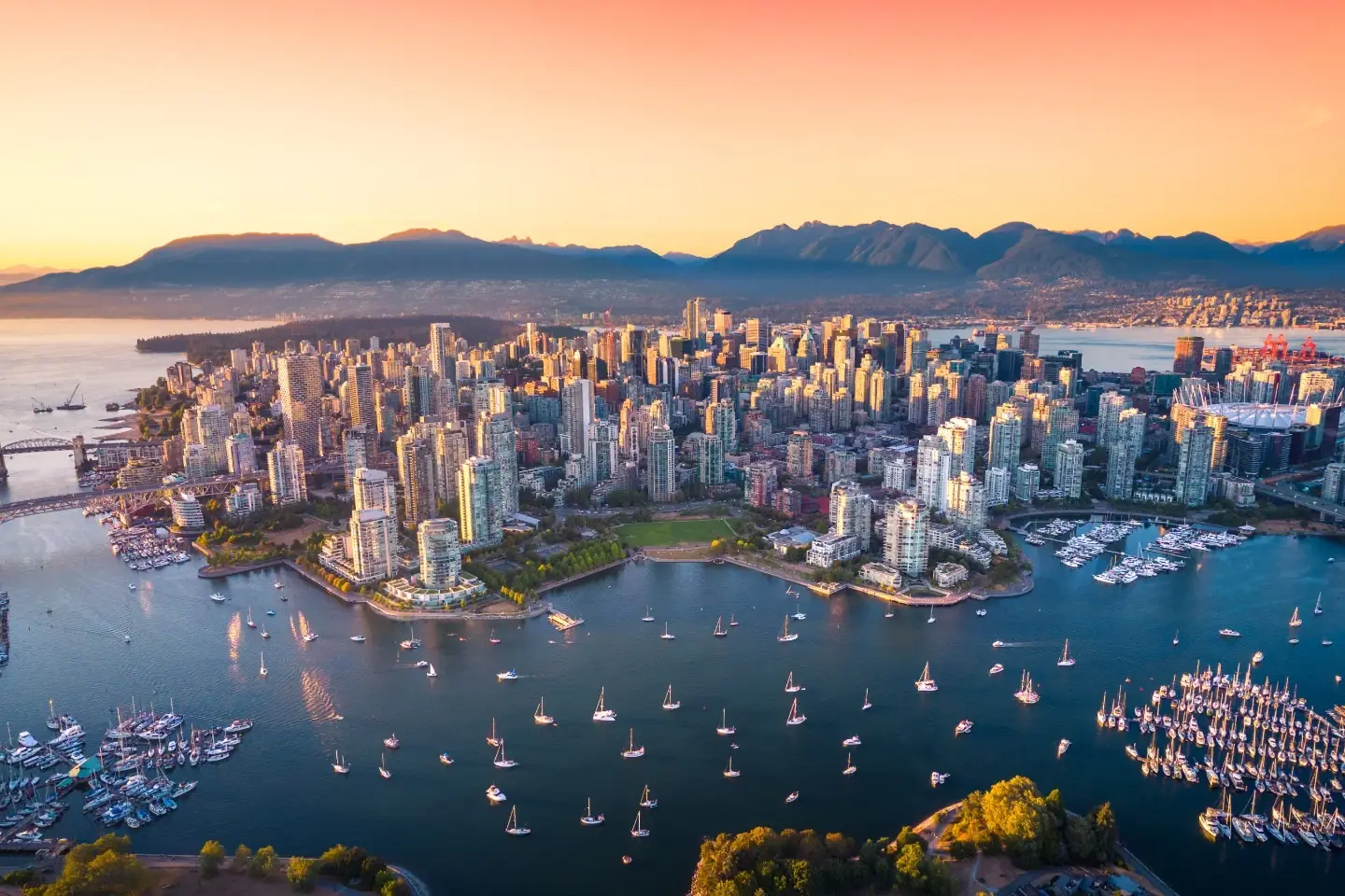Beautiful view of Vancouver, British Columbia, Canada