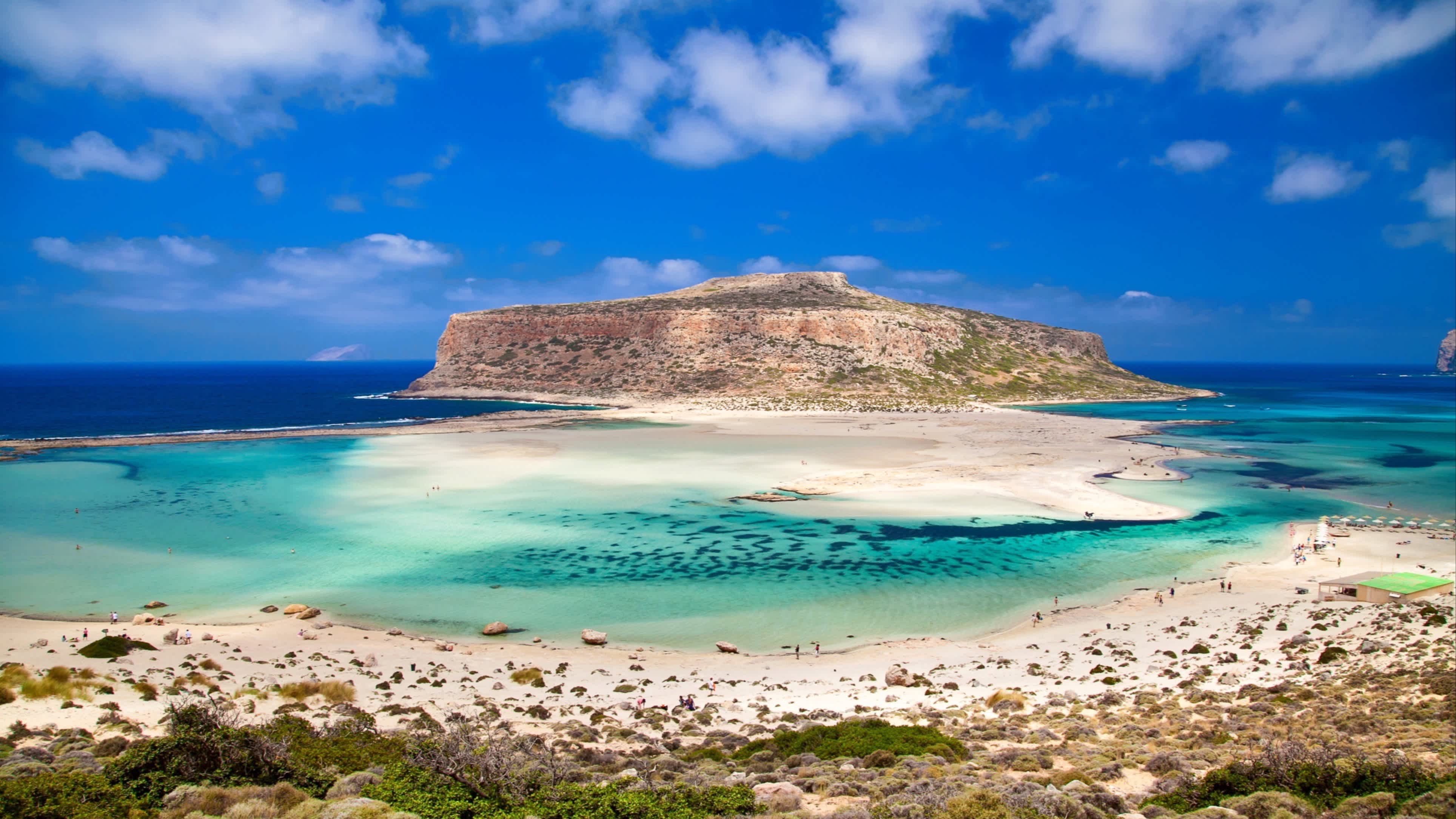 Vue sur la lagune de Balos en Crète, Grèce.

