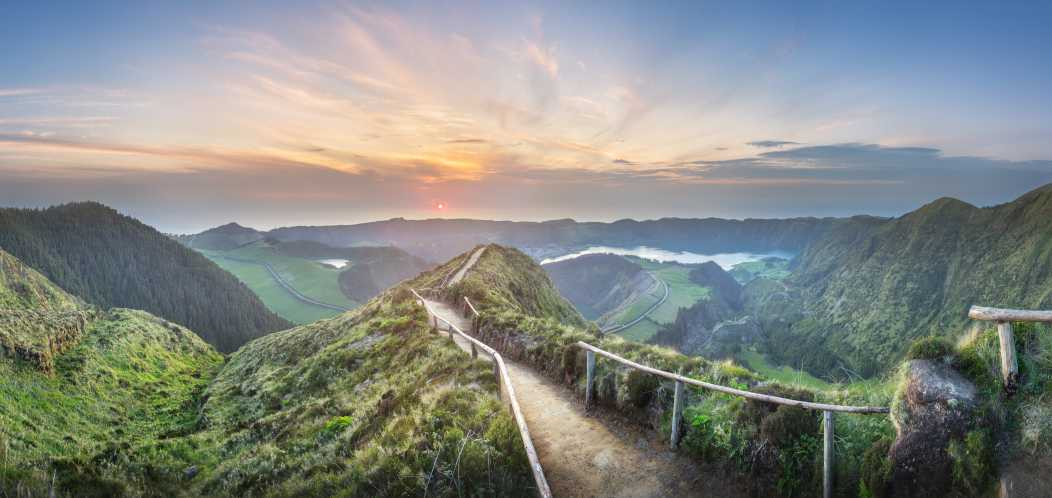 Paysage de montagne île de Ponta Delgada, Açores