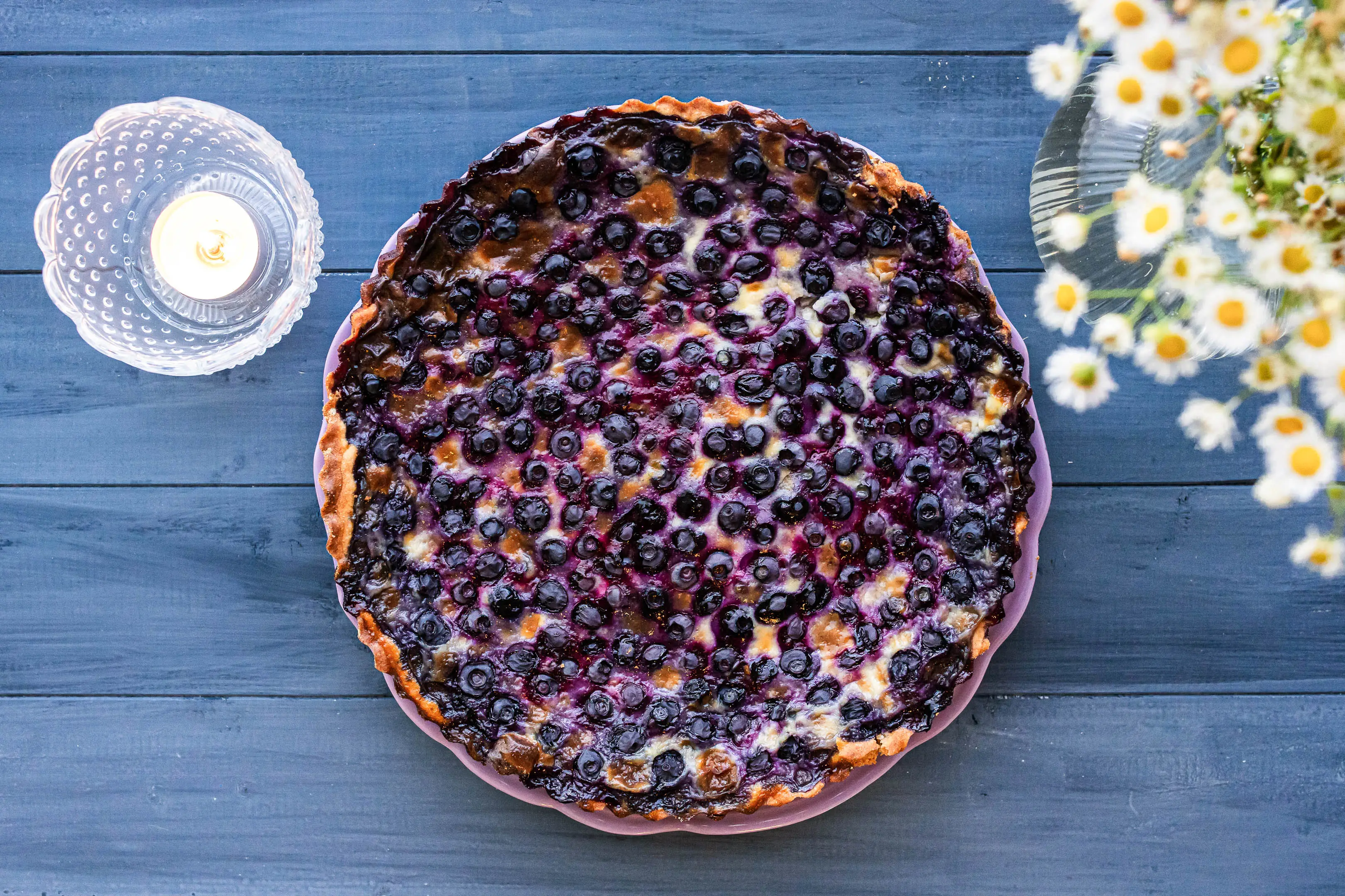 Blaubeerkuchen, Amerikanische Heidelbeere, Kochrezept, Selbstgemacht, Backen

