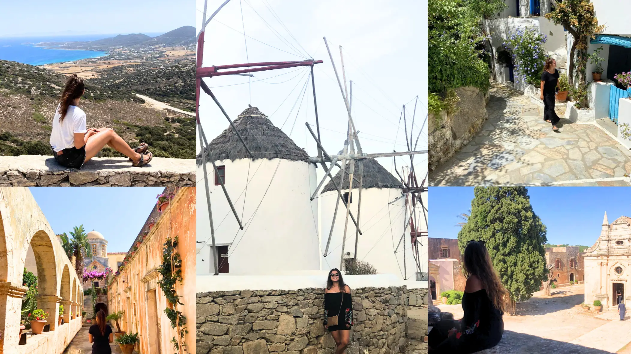 Viktoria Pilz, collage Grèce Collage de photos prises par Viktoria Pilz, experte Grèce chez Tourlane