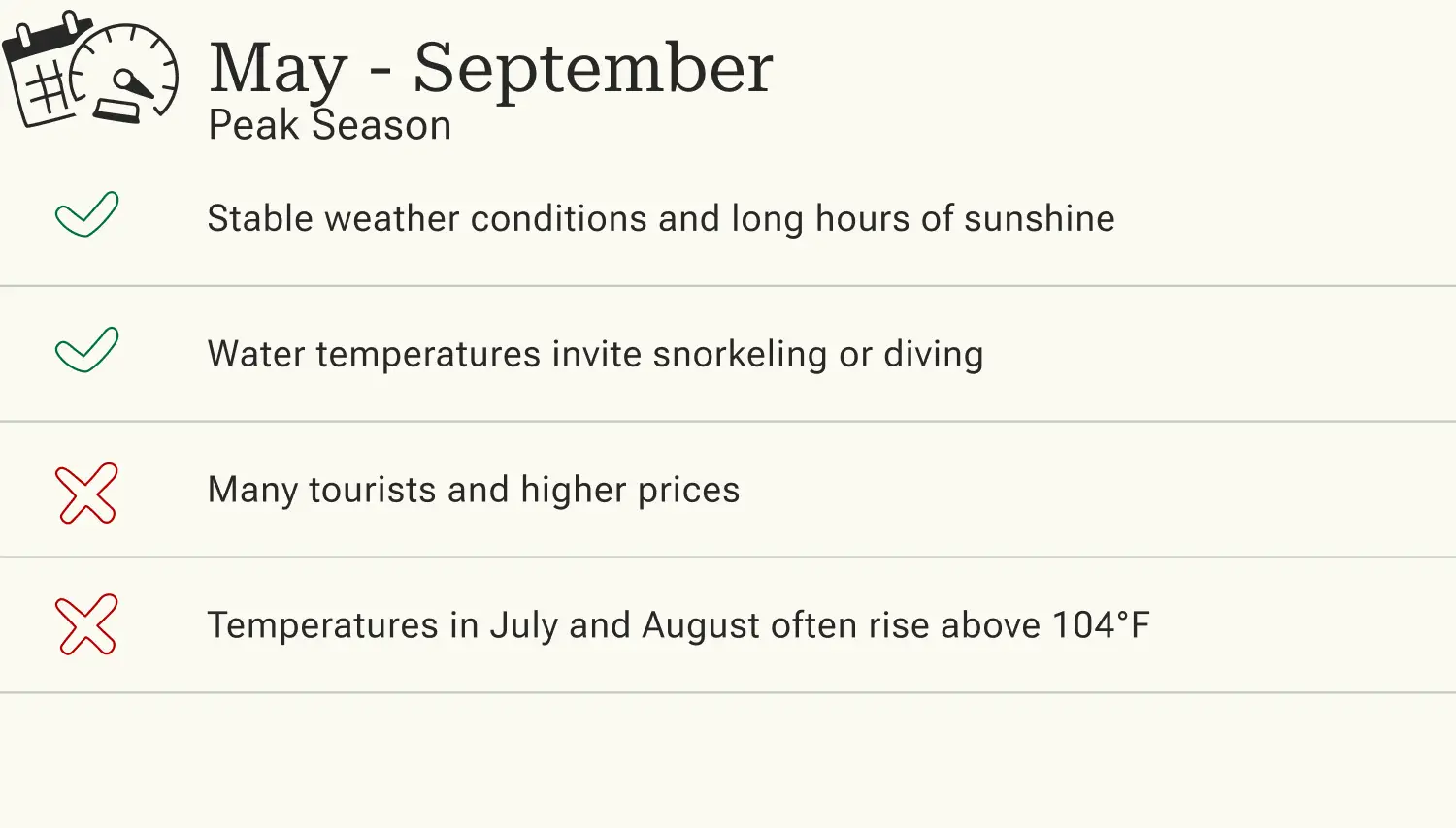 Advantages and disadvantages of traveling to Sardinia in high season