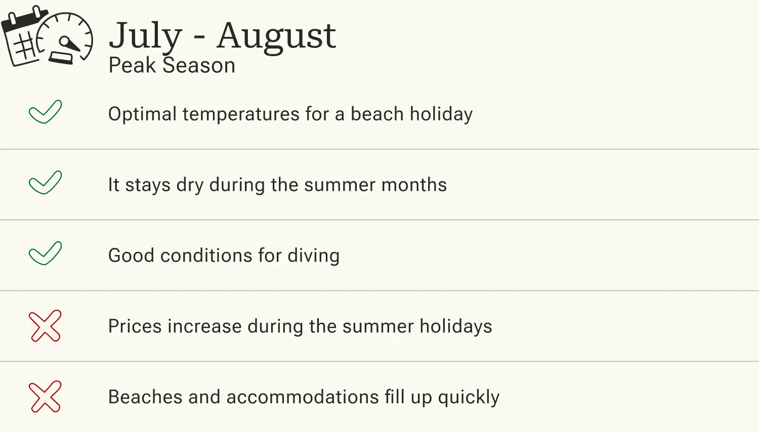 Advantages and disadvantages of traveling to Gran Canaria in high season