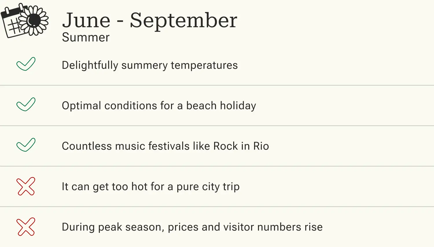 Pros and cons of traveling to Lisbon in summer.