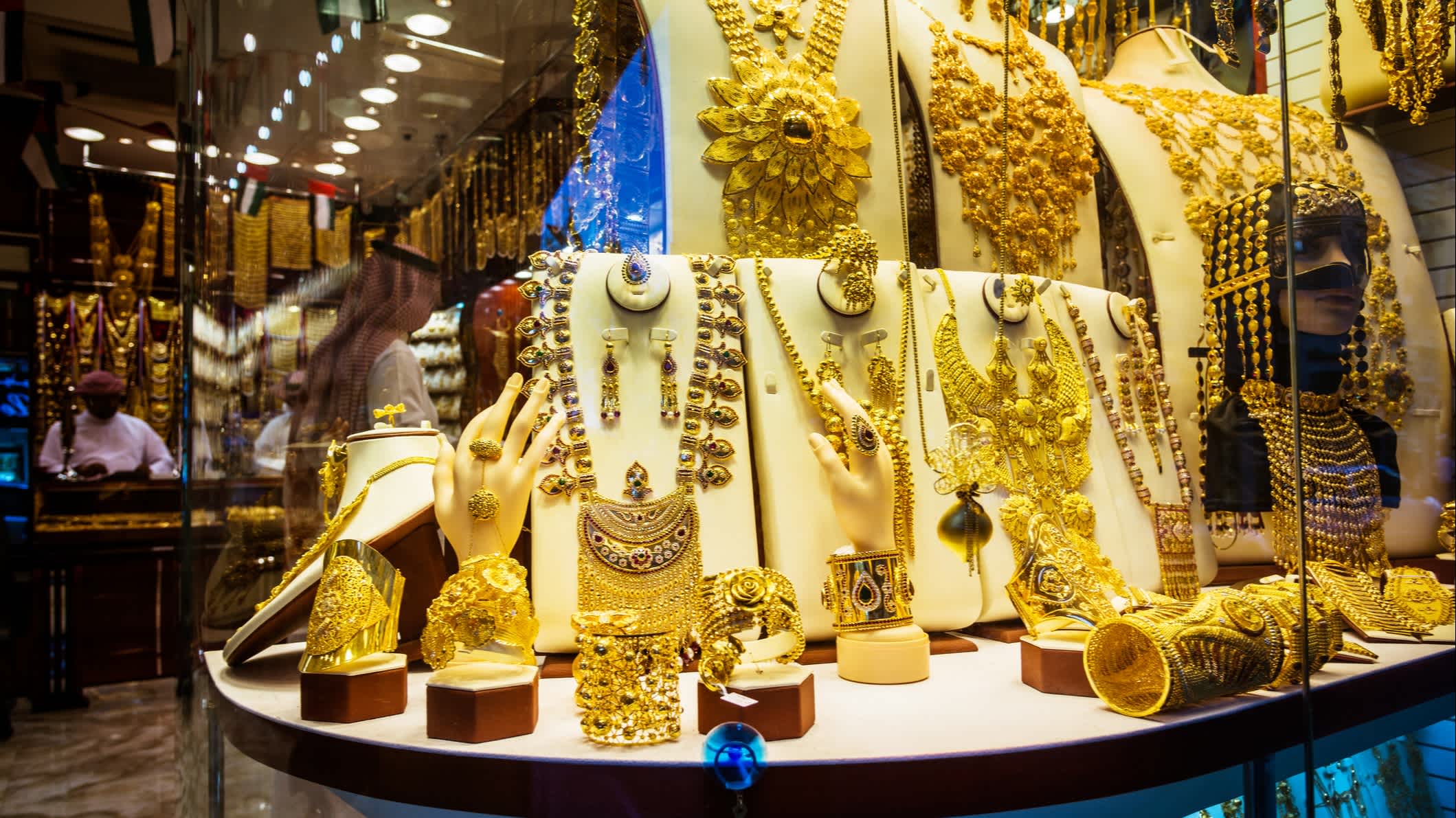 Schmuck auf den Gold-Markt in Dubai, VAE.

