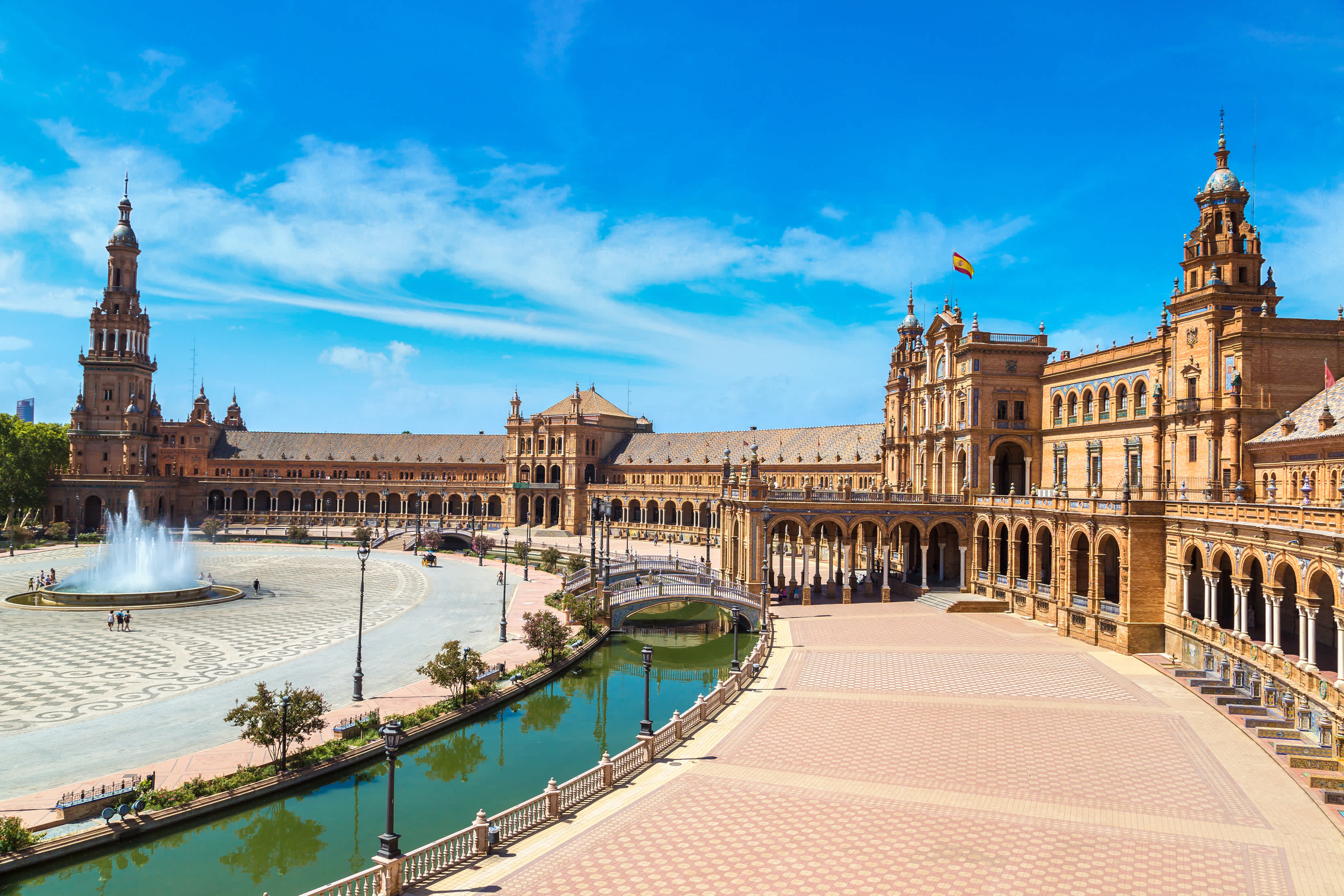 Place d'Espagne à Séville, Espagne.