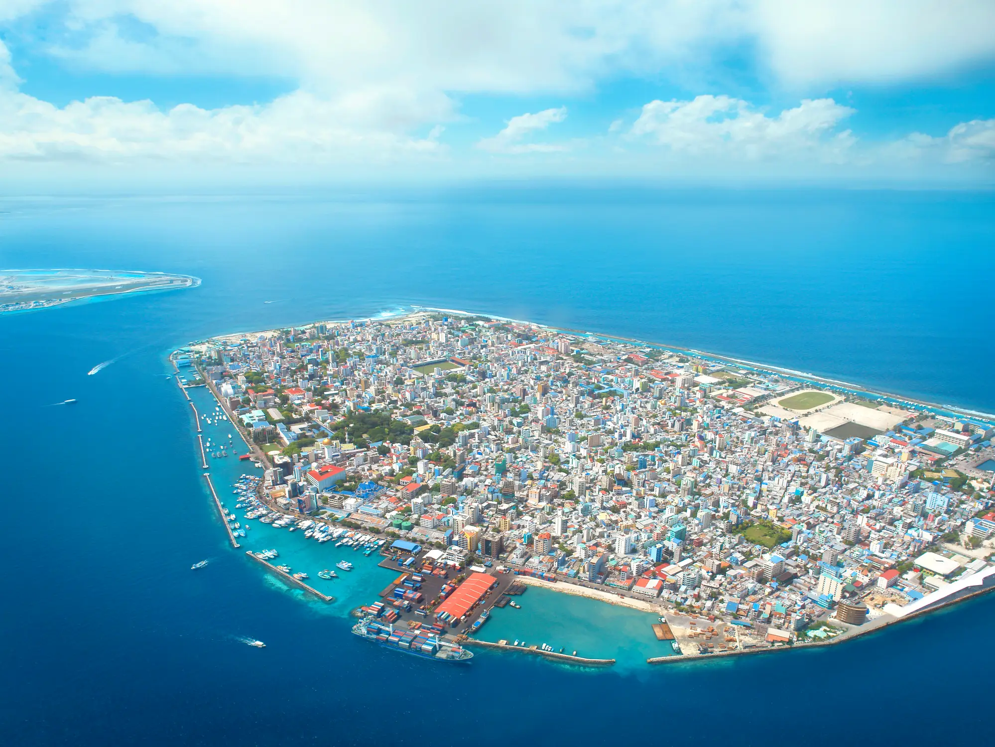 Malediven, Malé Luftaufnahme der Hauptstadt Malé, Malediven