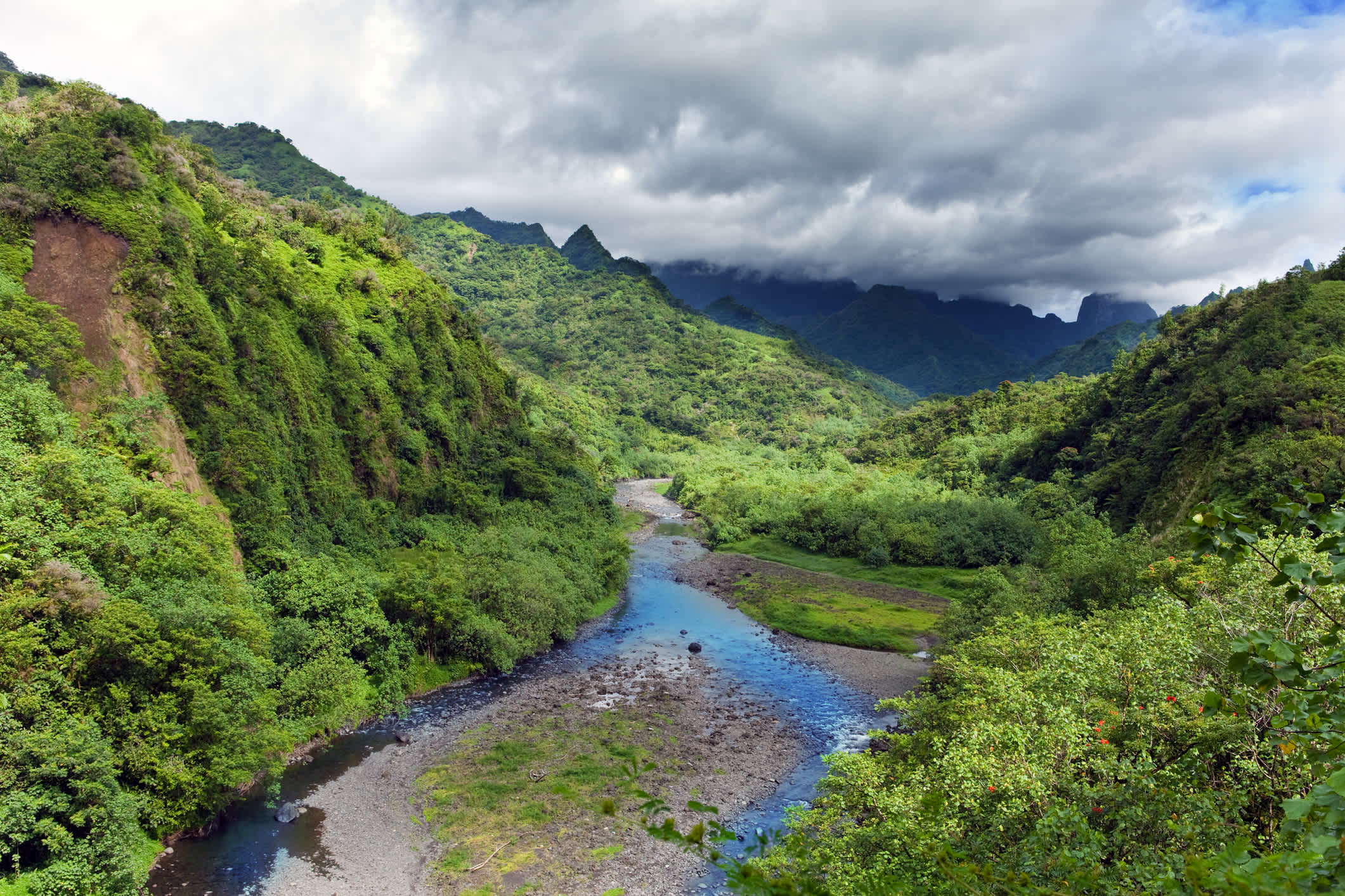 Tahiti, die Berge. Tropischer Natur