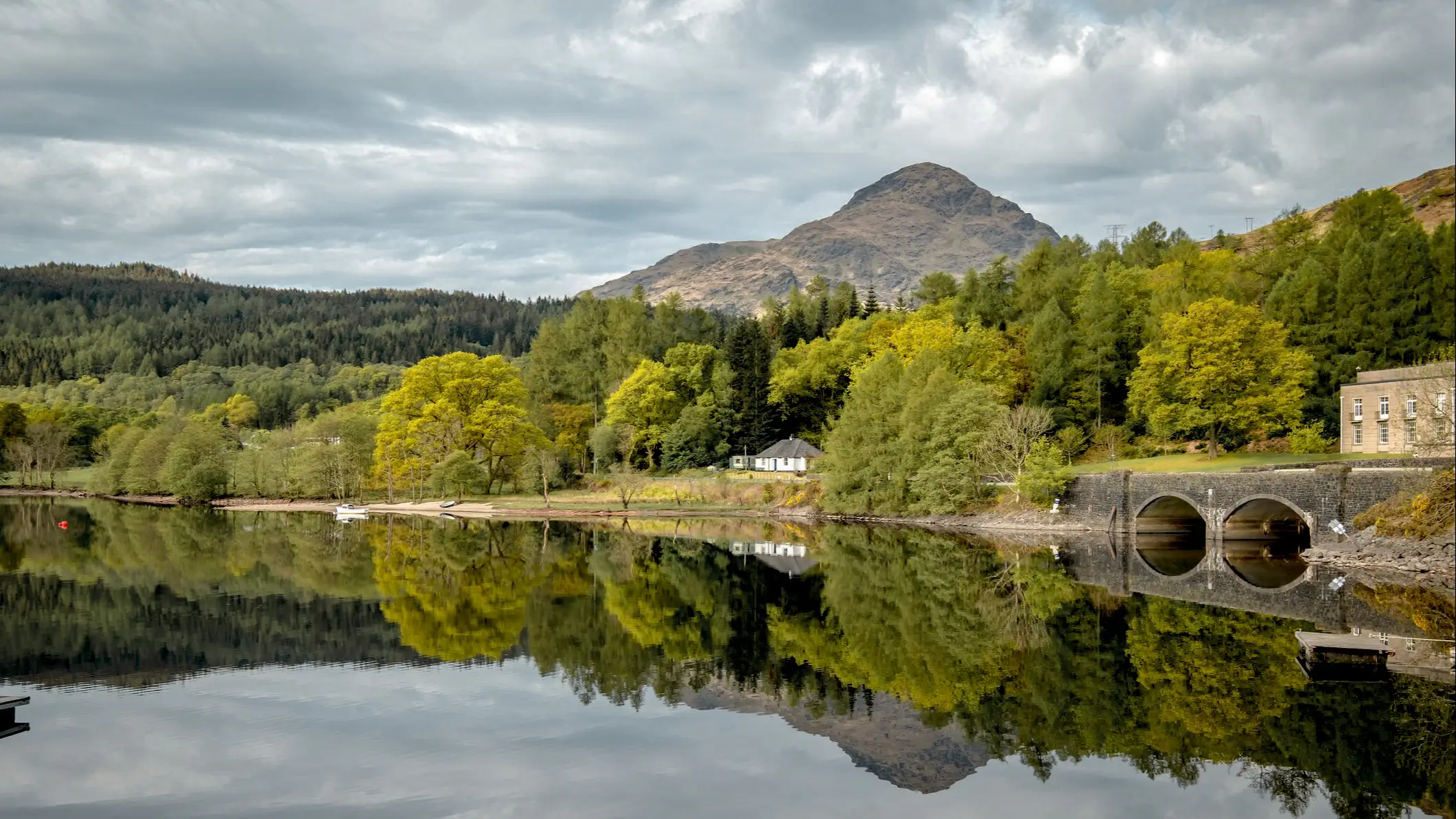 Reflections of Loch Lomond, Scotland.