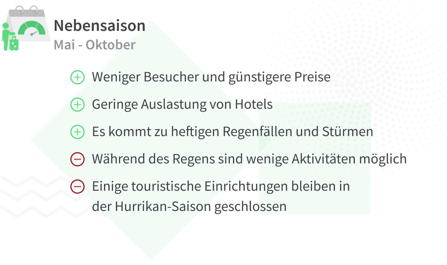 Vorteile und Nachteile von Reisen nach Yucatan in der Nebensaison