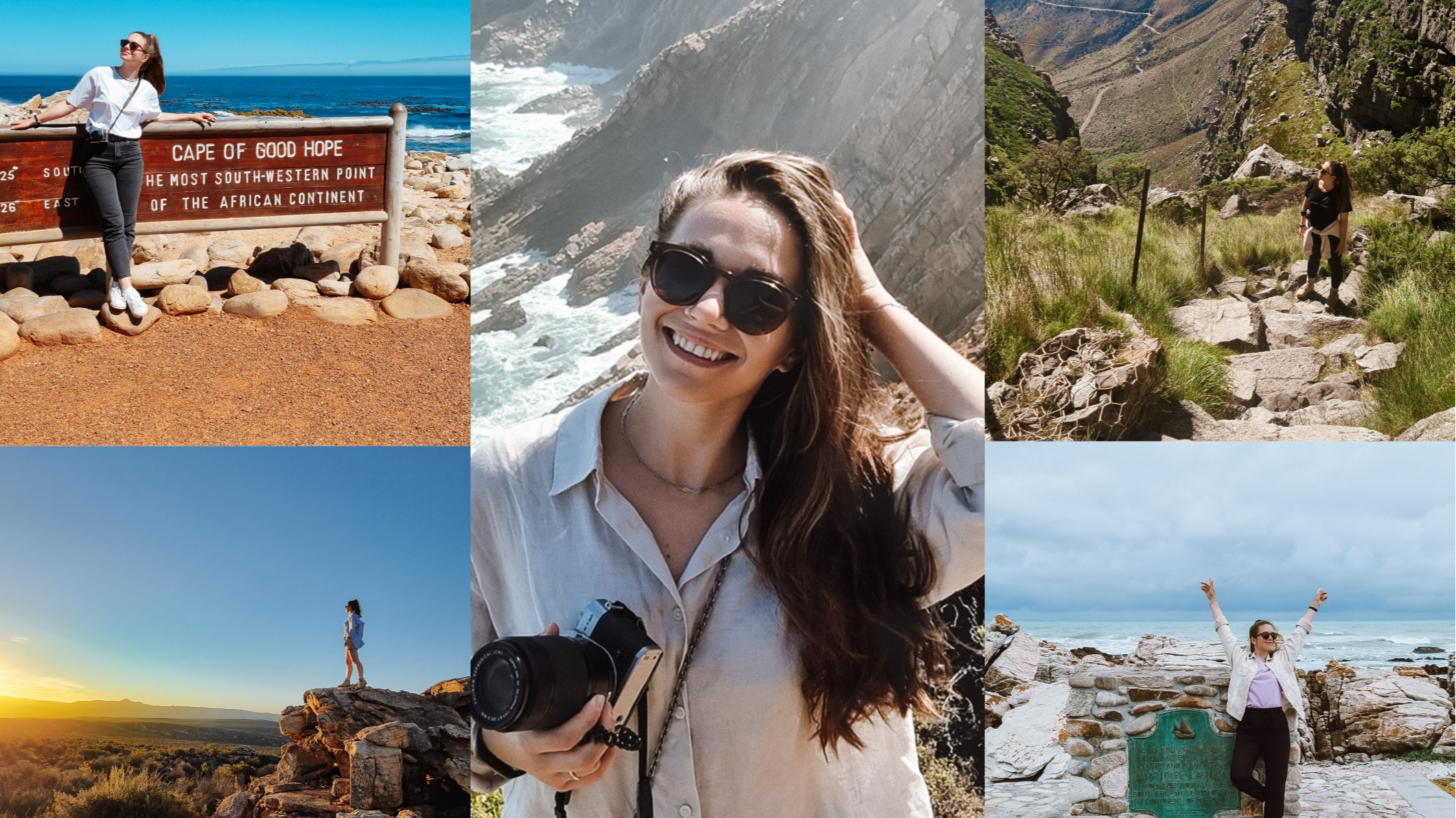 Collage aus Fotos von Kate Futorjanski in Südafrika