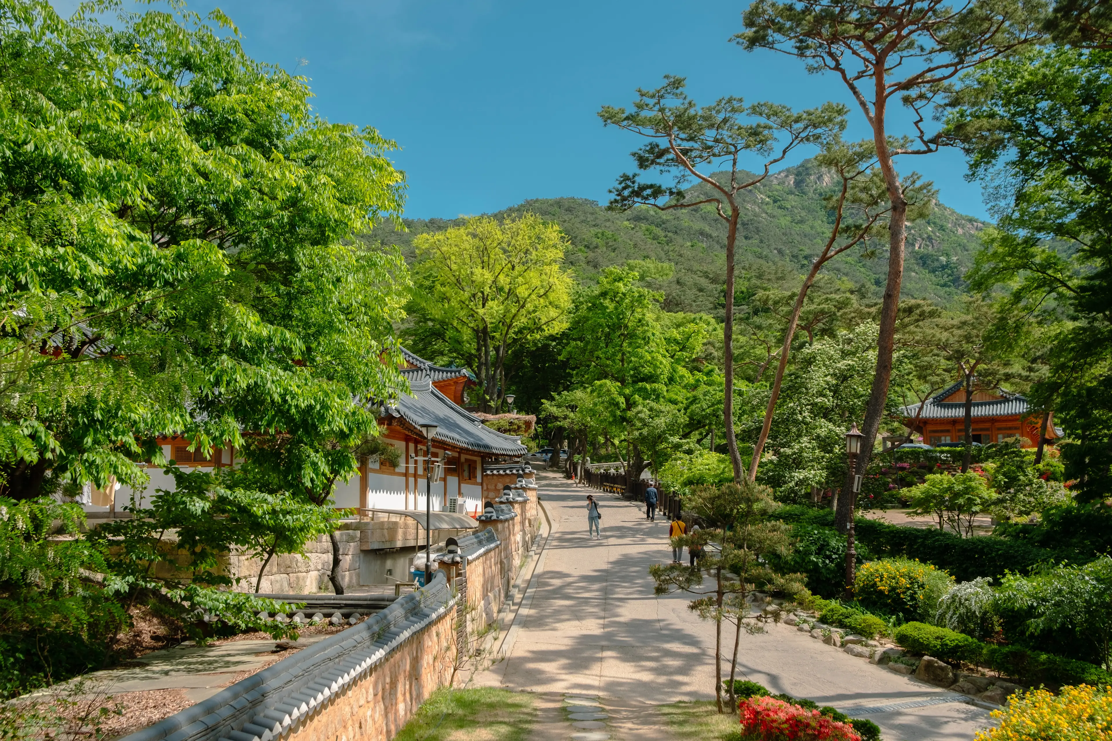 Südkorea, Bukhansan Weg, der zum Bukhansan-Gipfel führt