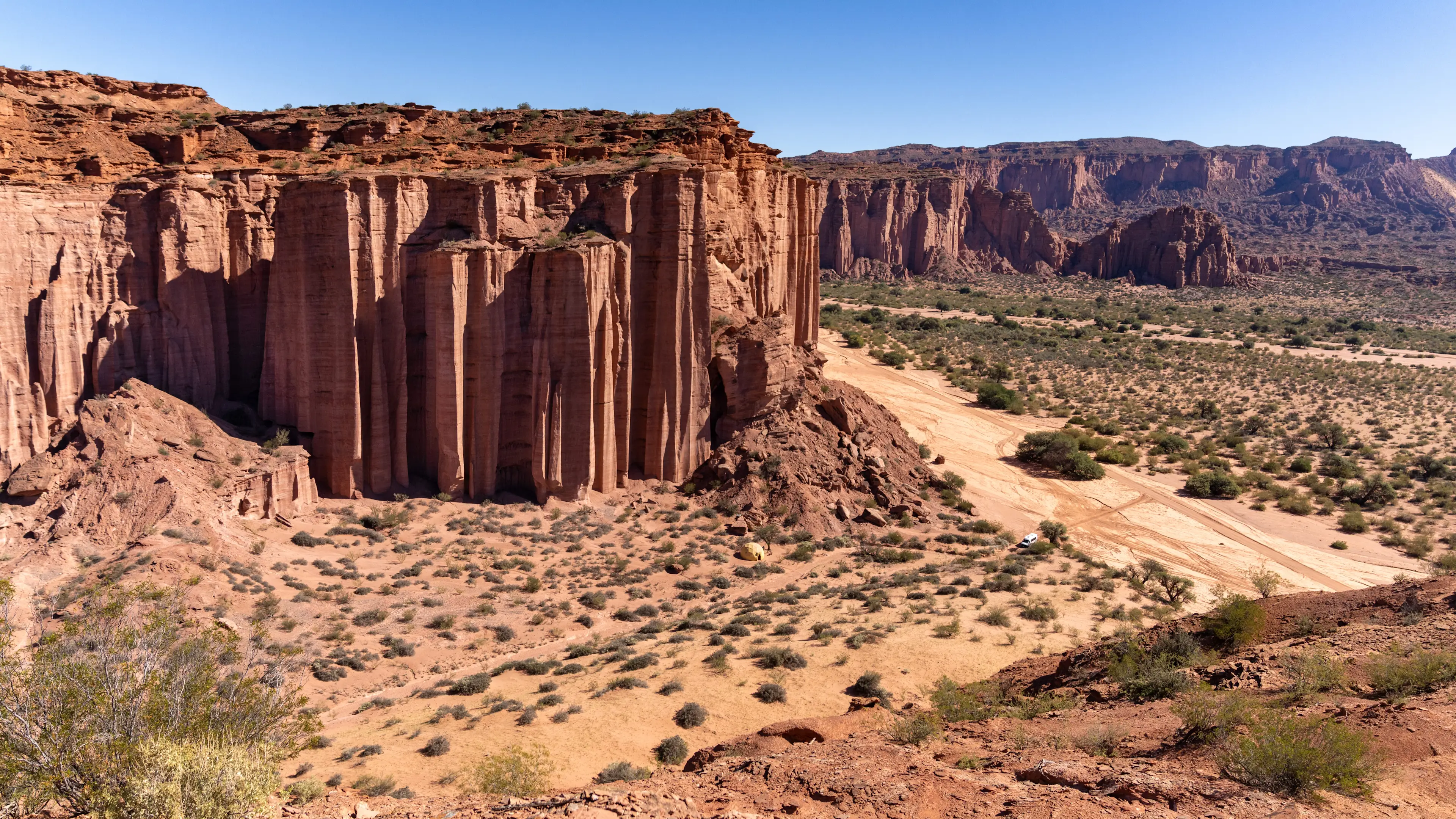 Vue sur les falaises, Talampaya, Argentine